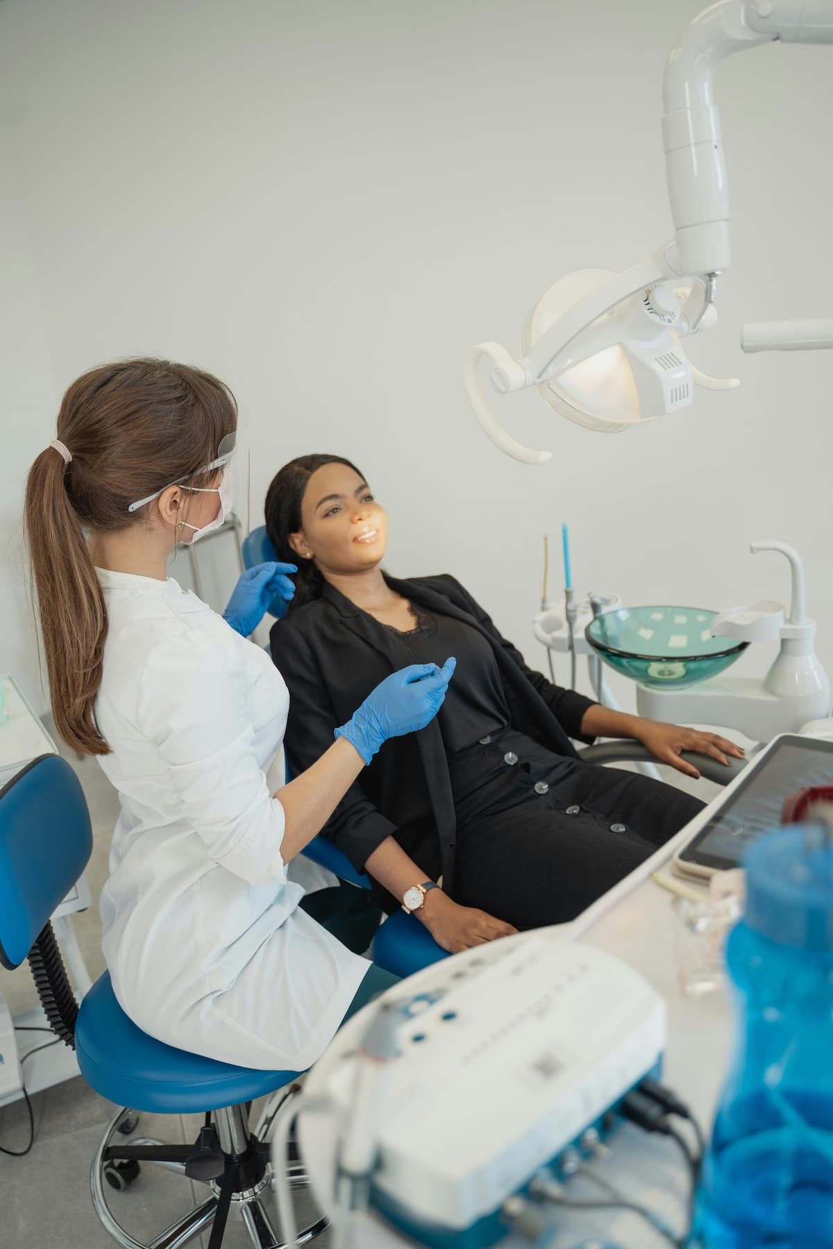 Medical professional consulting with a patient
